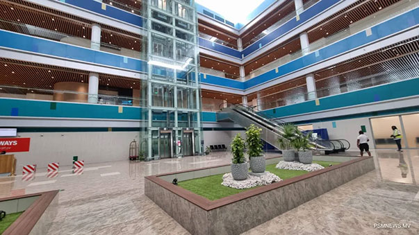 Interior of the new Seaplane Terminal Velana Airport