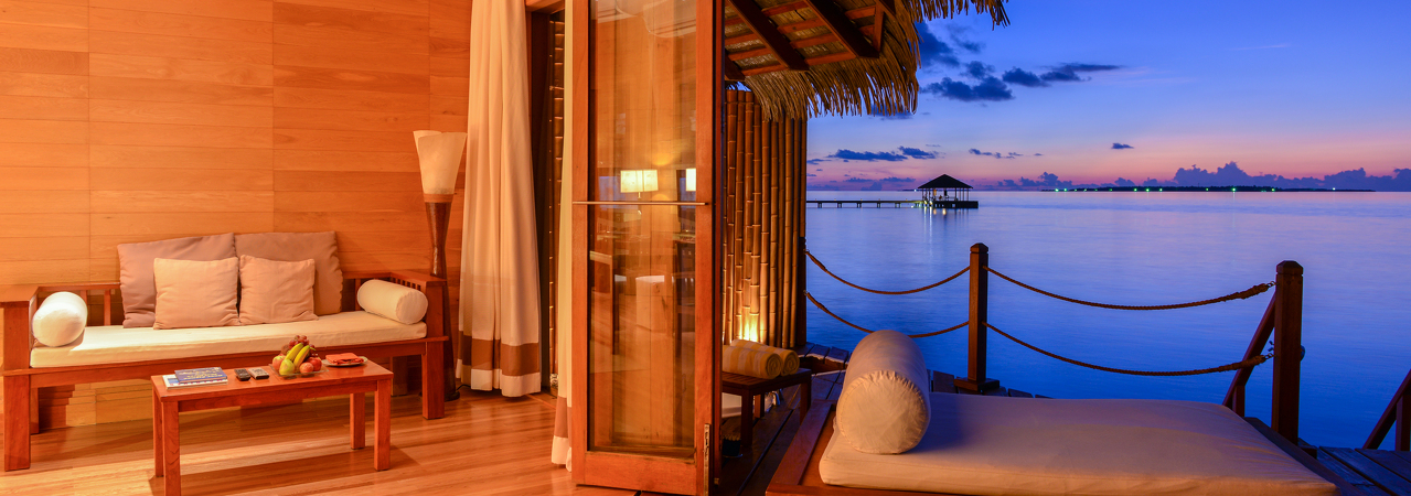 Adaaran Prestige Water Villas at Meedhupparu deck