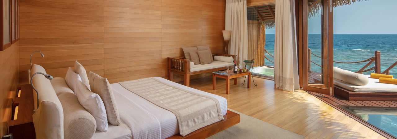 Adaaran Prestige Water Villas at Meedhupparu view