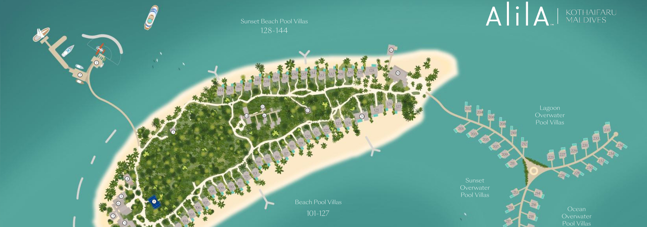 Alila Kothaifaru Maldives resort map
