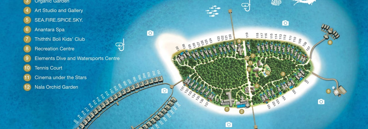 Anantara Kihavah Island Map