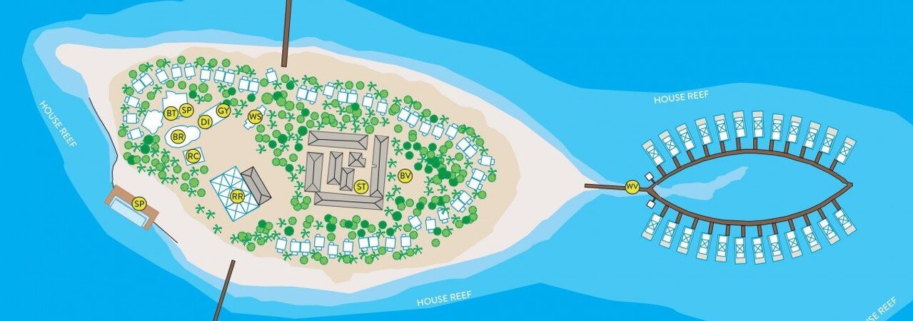 Sandies Bathala Maldives resort map