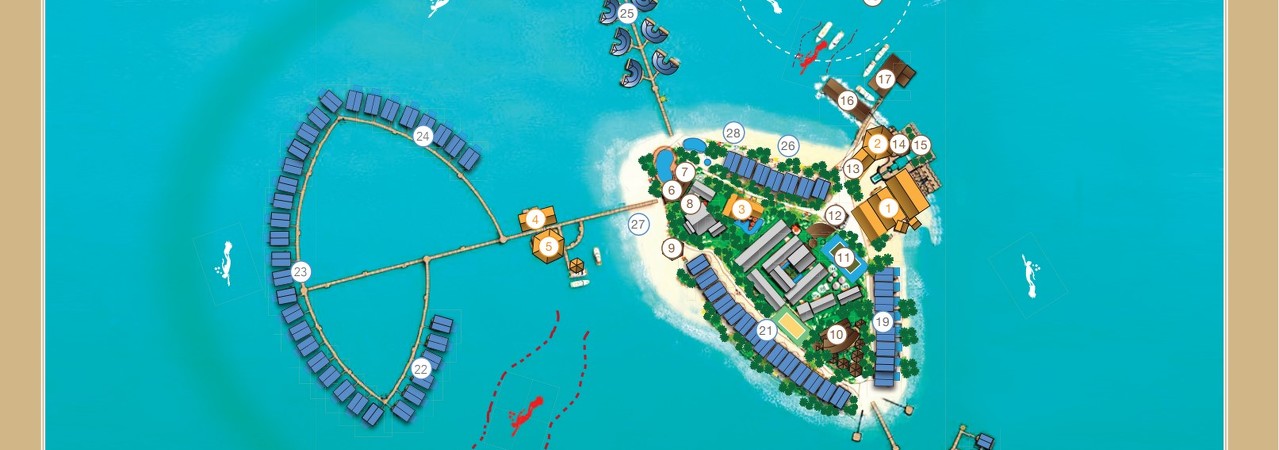Centara Grand Island Resort Island Map