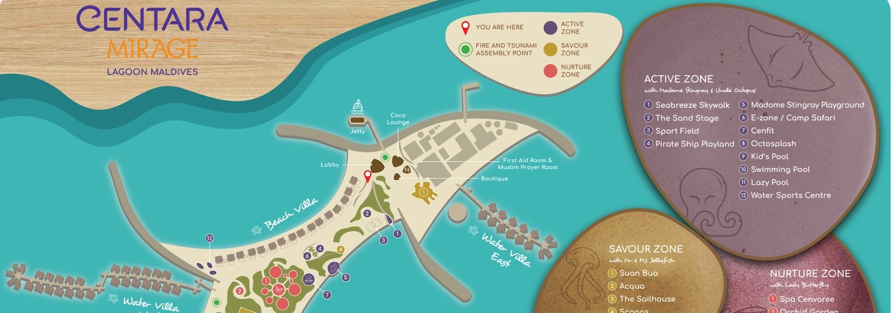 Centara Mirage Lagoon Maldives map