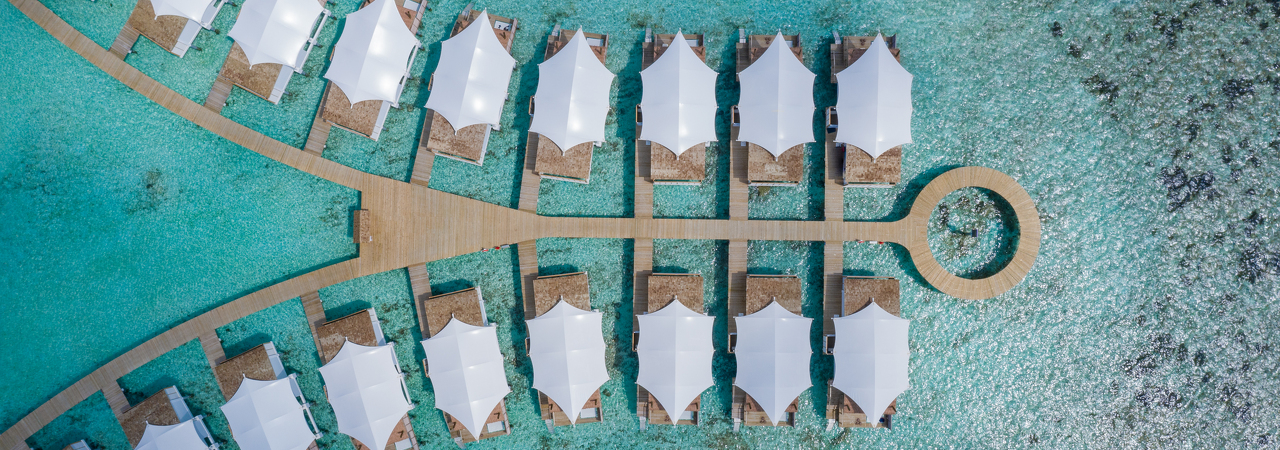 Cinnamon Hakuraa Huraa Water Villas aerial