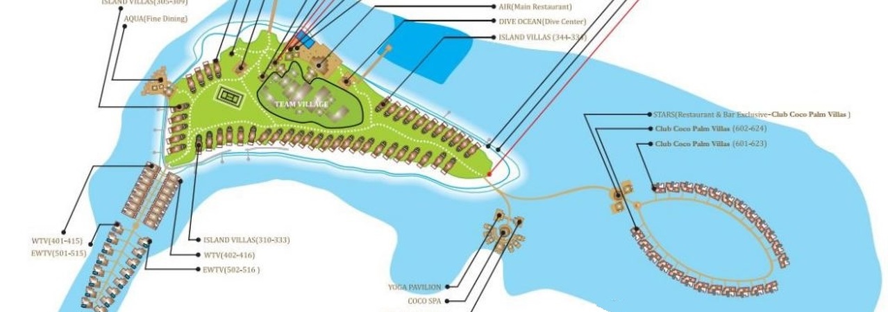 Coco Bodhu Hithi Island Map