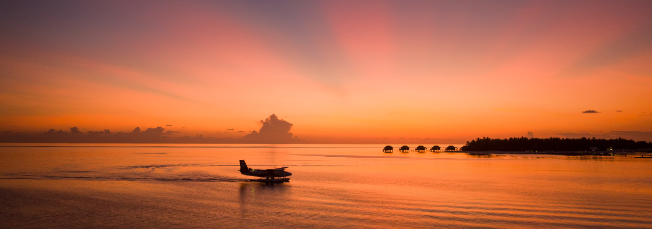 Sunset seaplane