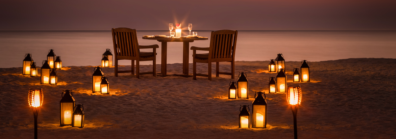 Private dinner sunset