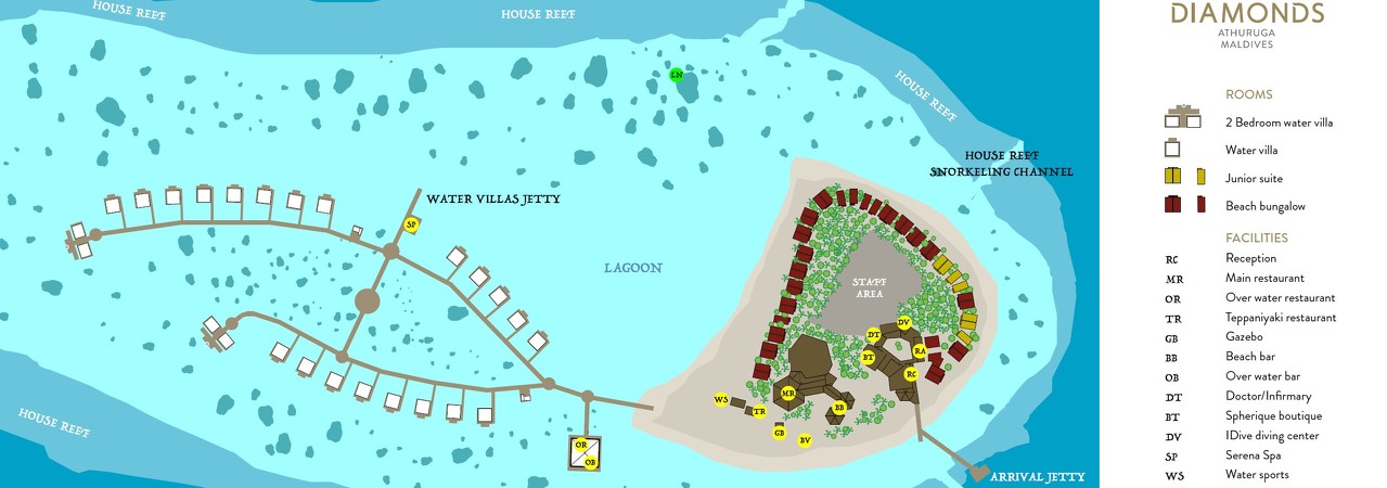 Diamonds Athuruga Island Map