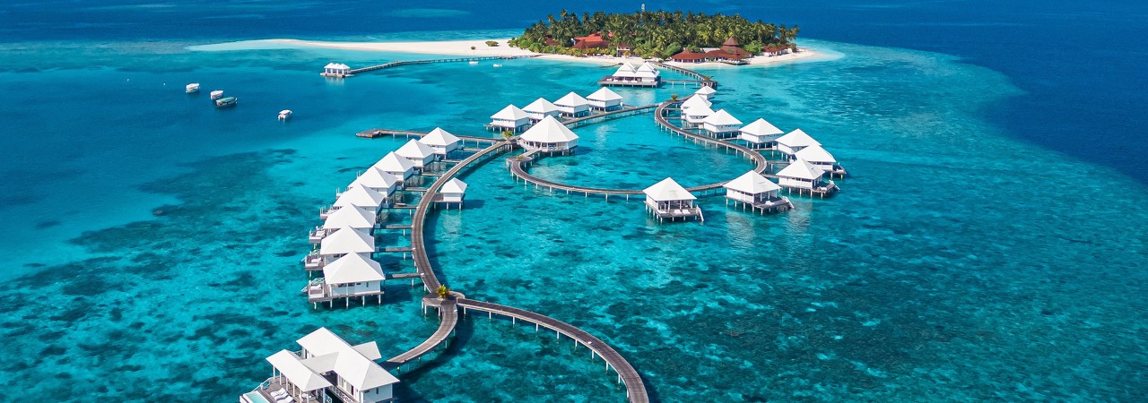 Diamonds Thudufushi aerial shot