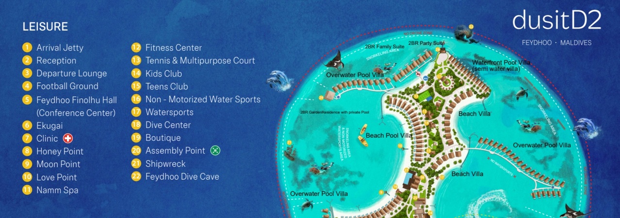 dusitD2 Feydhoo Resort Maldives Map
