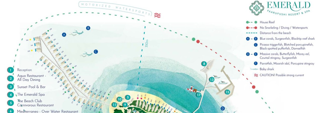 Emerald Faarufushi Resort & Spa Island Map