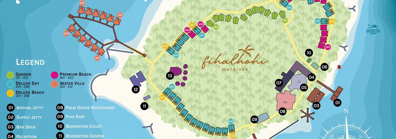 fihalhohi resort maldives bargain cheap holiday map