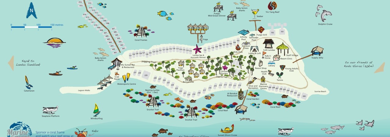 Four Seasons Landaa Giraavaru Island Map