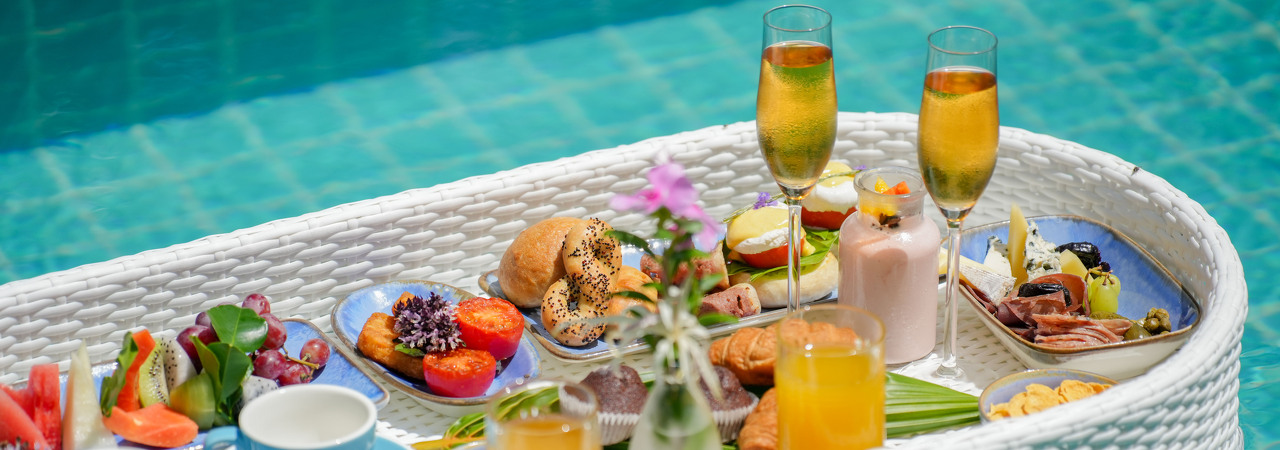 Ifuru Island Resort Maldives floating breakfast