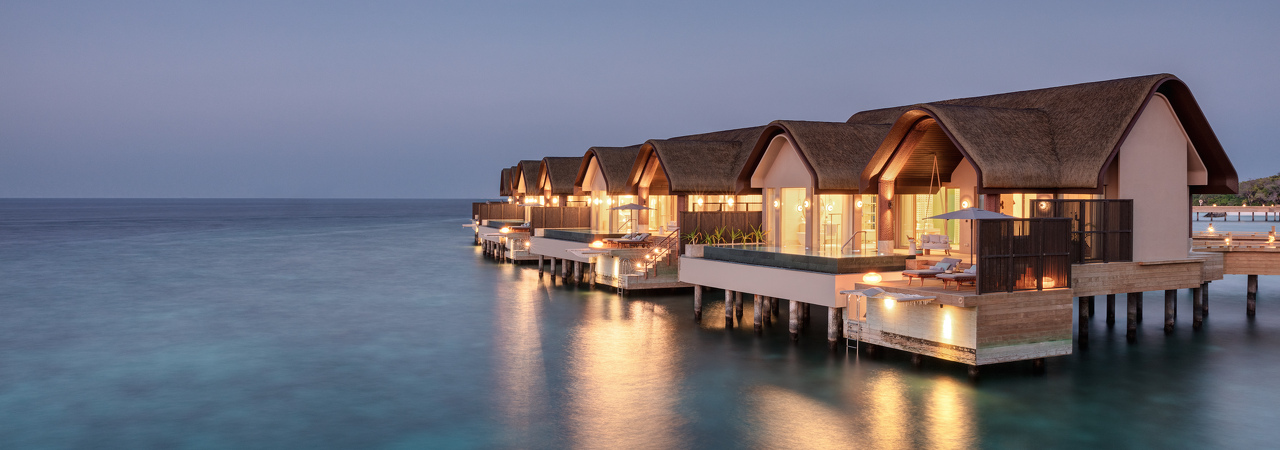 Joali Being Resort Maldives water villa evening