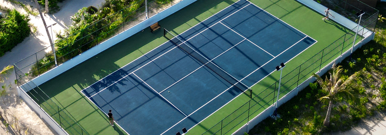 Joy Island Maldives tennis court