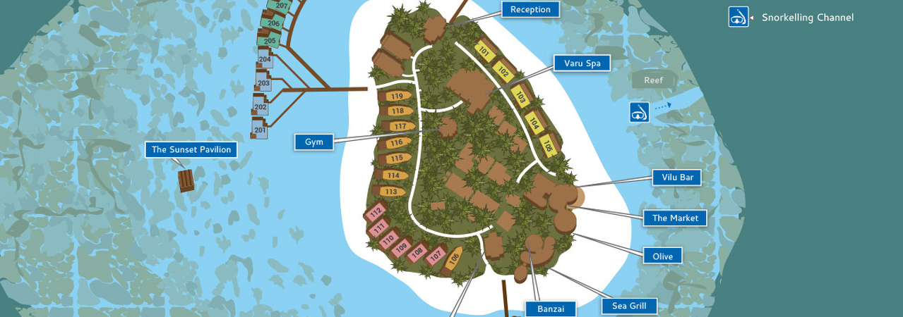Kandolhu Island Resort map