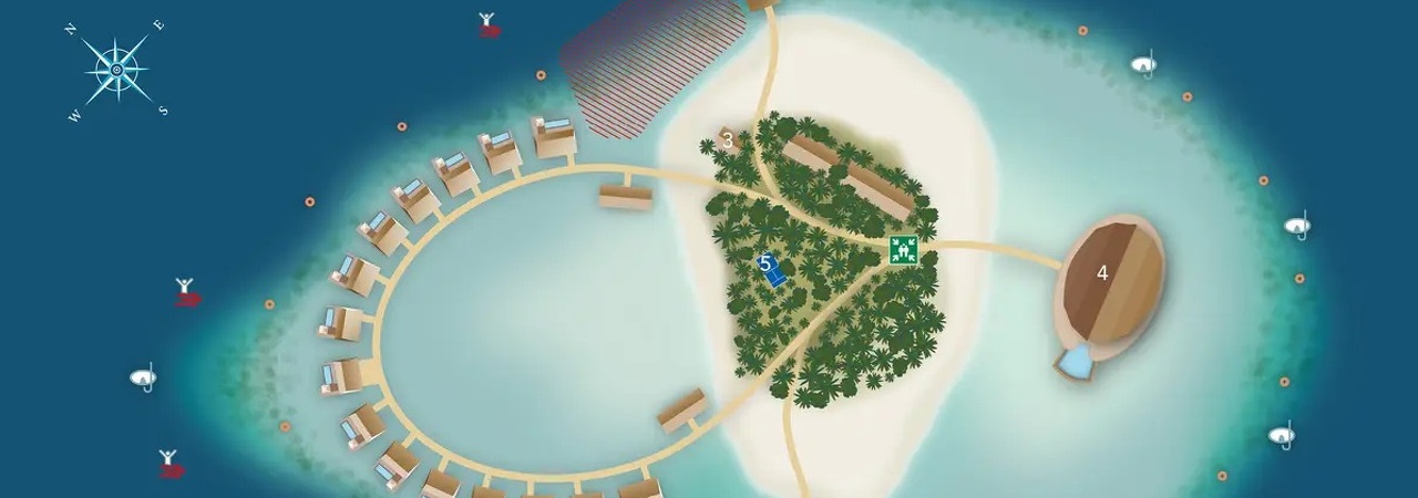 Kudadoo Resort Maldives map