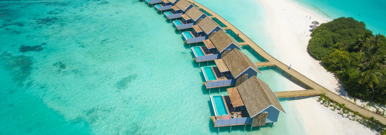 Kuramathi Resort Maldives aerial 3
