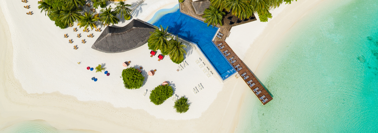 Kuramathi Resort Maldives aerial 4