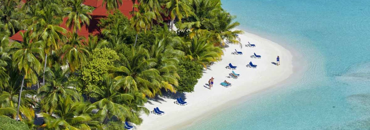 Kurumba Island Resort Maldives beachside aerial