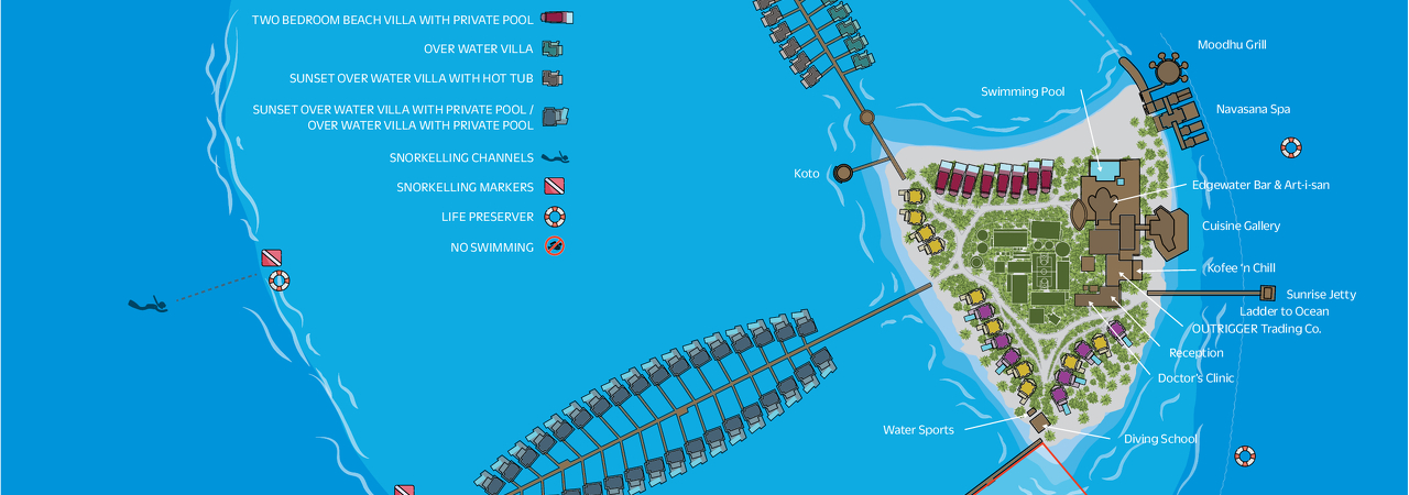 Outrigger Maafushivaru Maldives map
