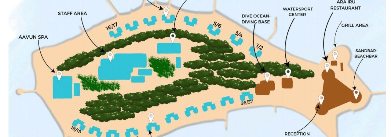 Makunudu Island resort maldives map