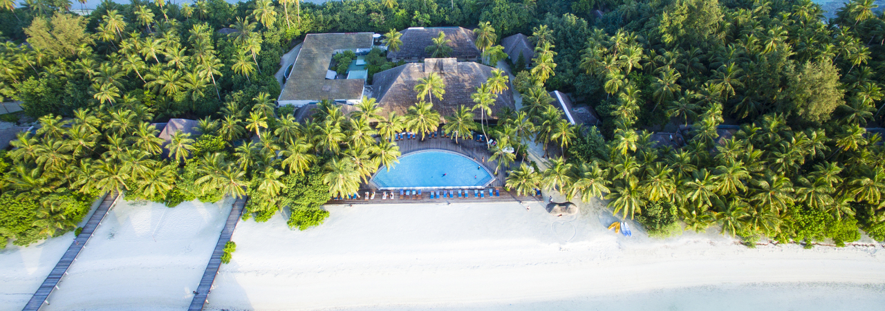 Medhufushi resort Maldives aerial 6