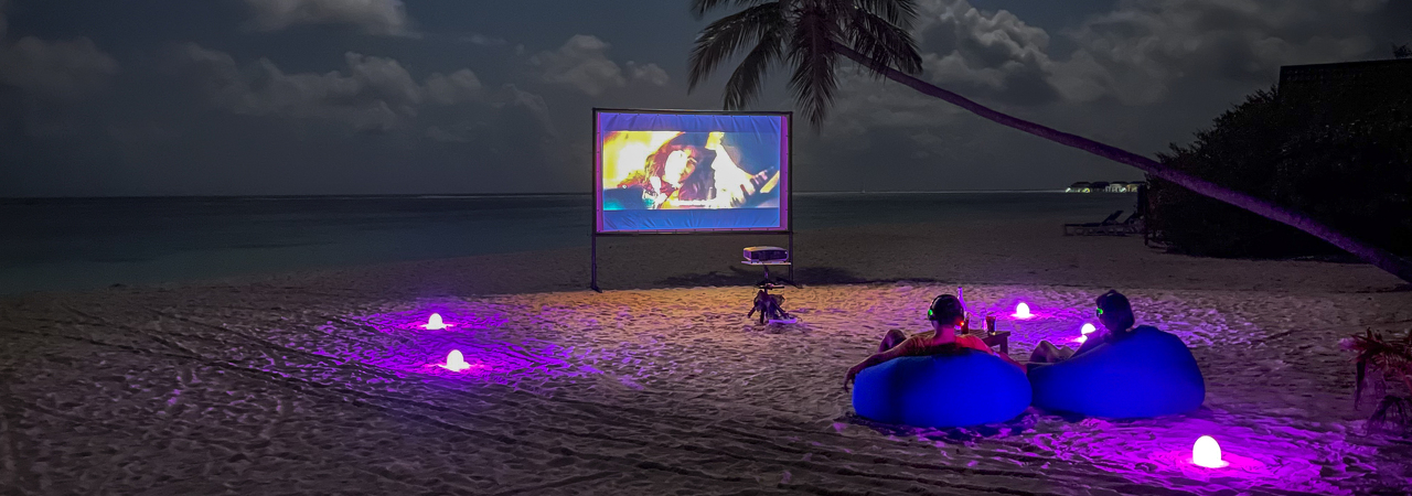 Meeru Island Resort Maldives starlight private cinema on the beach