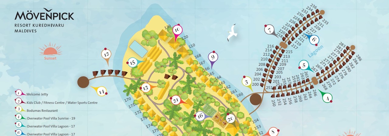 Kuredhivaru Resort and Spa Island Map