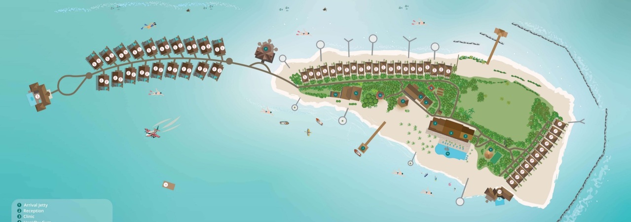 NOOE Maldives Kunaavashi resort map
