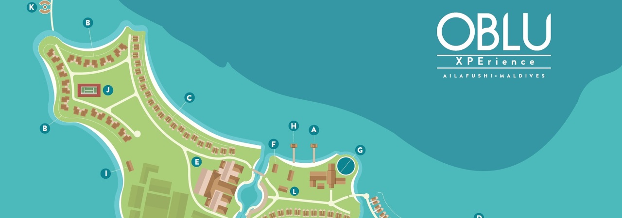 OBLU XPErience Ailafuhsi Island Map