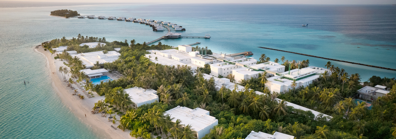 Riu Atoll Maldives resort aerial 2
