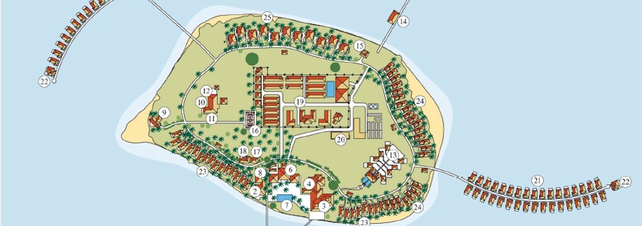 Robinson Club Noonu resort map
