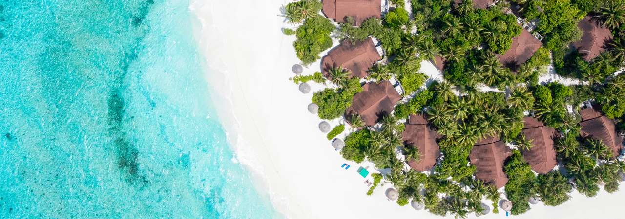 Robinson Club resort Maldives aerial