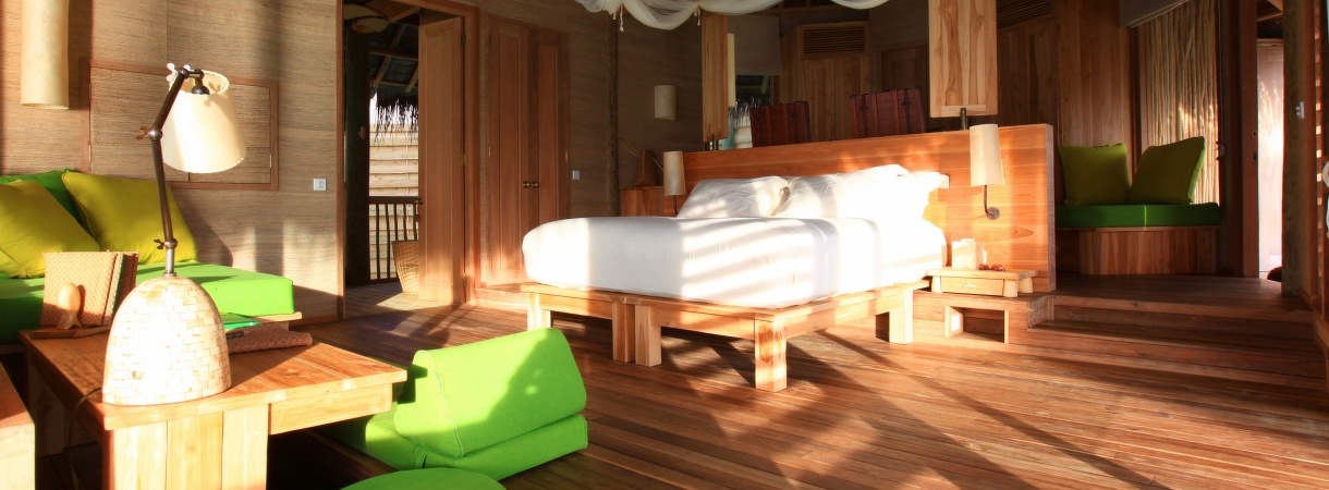 Six Senses Latitude Laamu Water Villa Bedroom