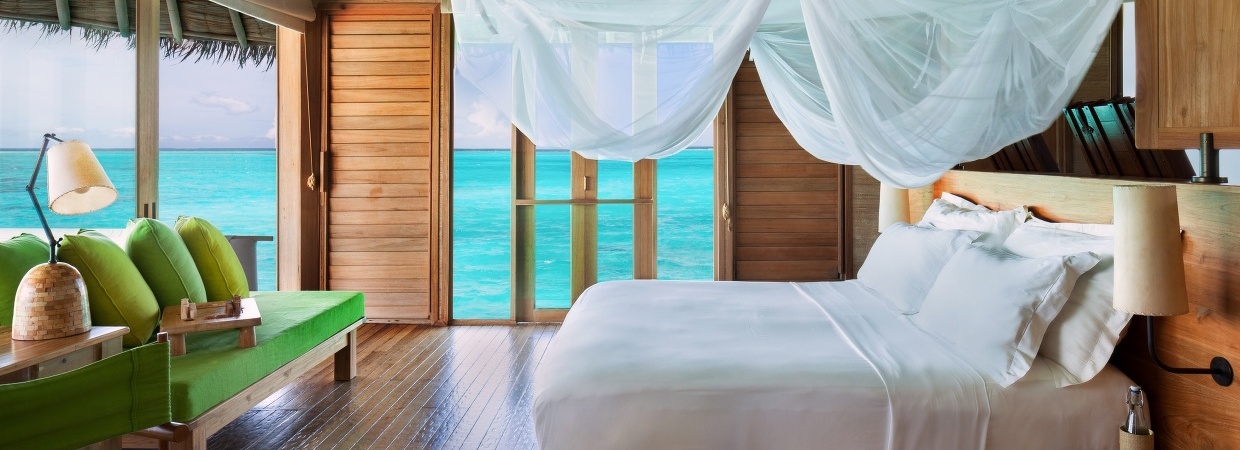 Six Senses Latitude Laamu Water Villa with Pool Bedroom