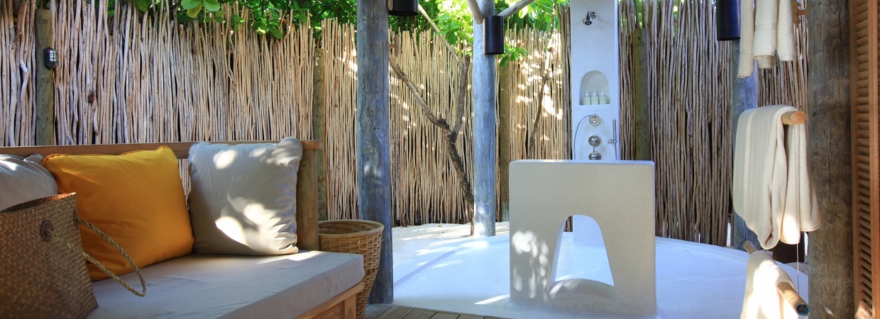Six Senses Latitude Laamu Beach Villa Bathroom