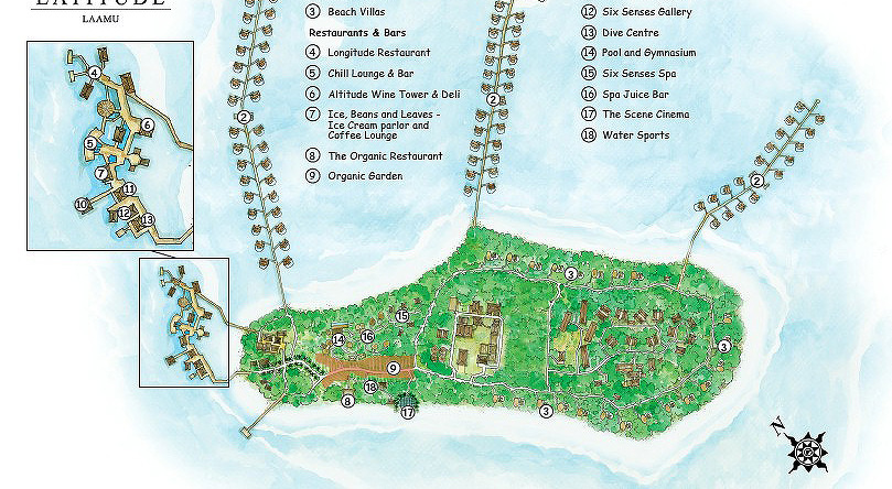Six Senses Latitude Laamu Map