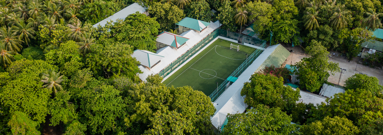 Soneva Fushi resort Maldives football pitch