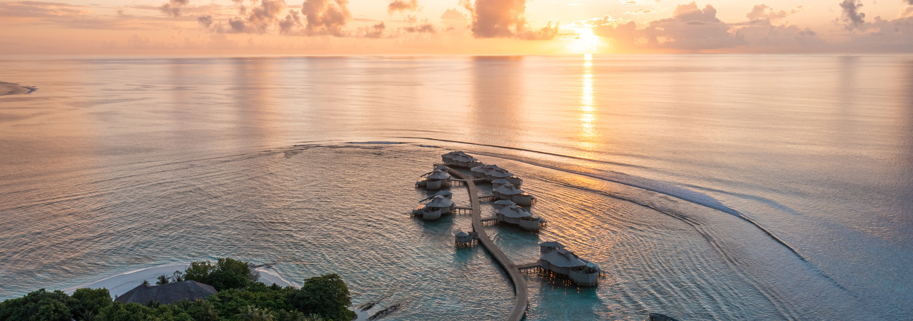 Soneva Fushi resort Maldives aerial 3