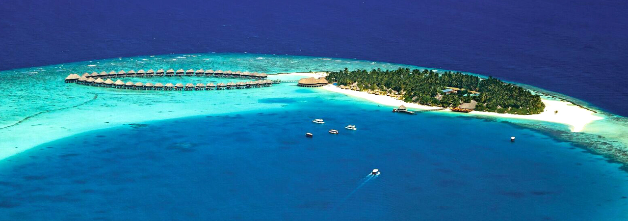 vilu reef beach and spa resort maldives aerial