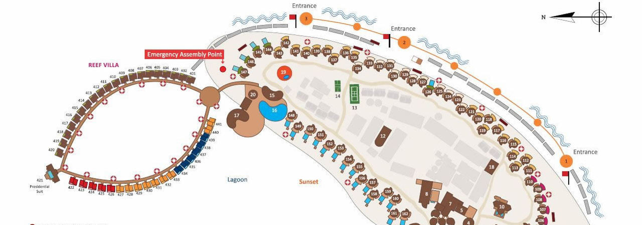 vilu reef beach and spa resort maldives Island Map