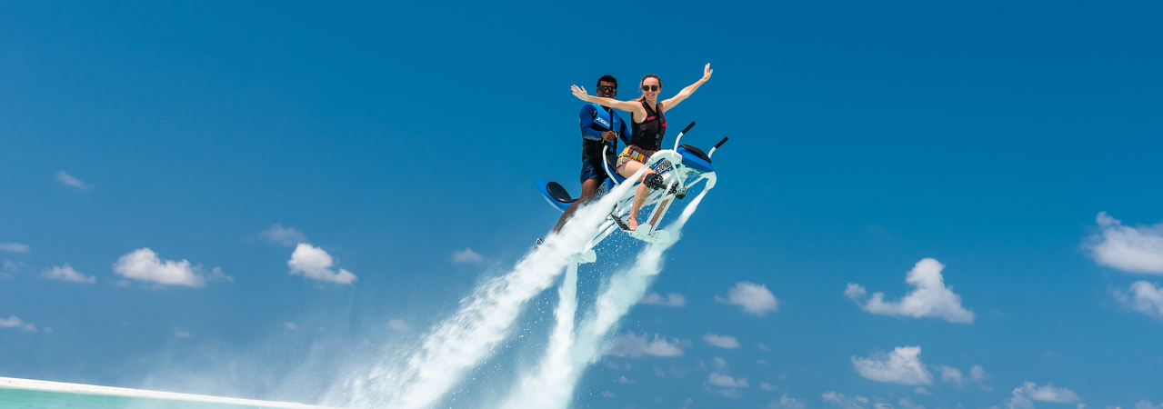 Velaa Private Island resort Maldives water sports jet bike jetpack