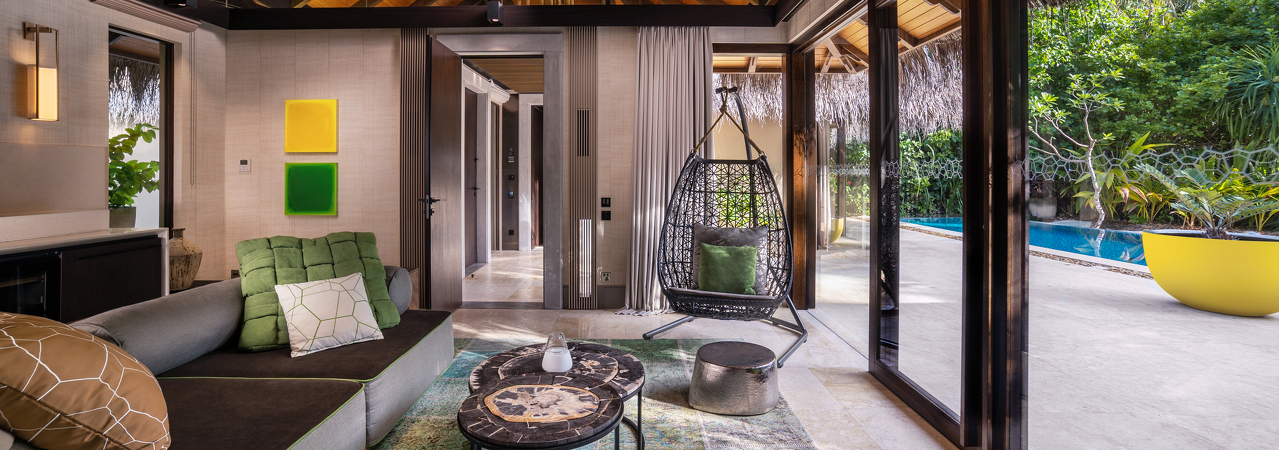 Velaa Private Island resort Maldives deluxe beach pool villa