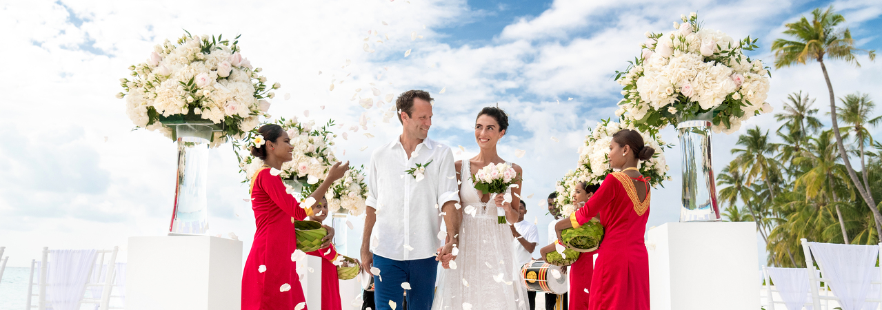 Velaa Private Island resort Maldives wedding ceremony vow renewal
