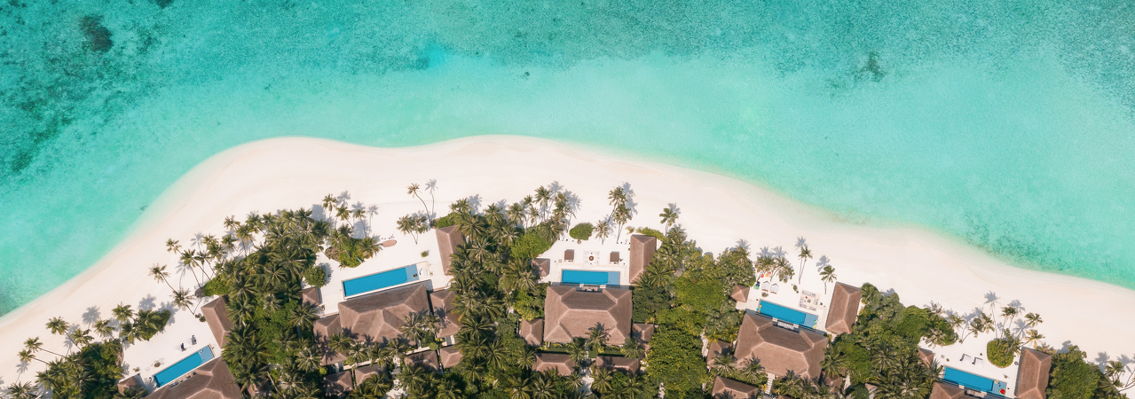 Velaa Private Island resort Maldives aerial 1