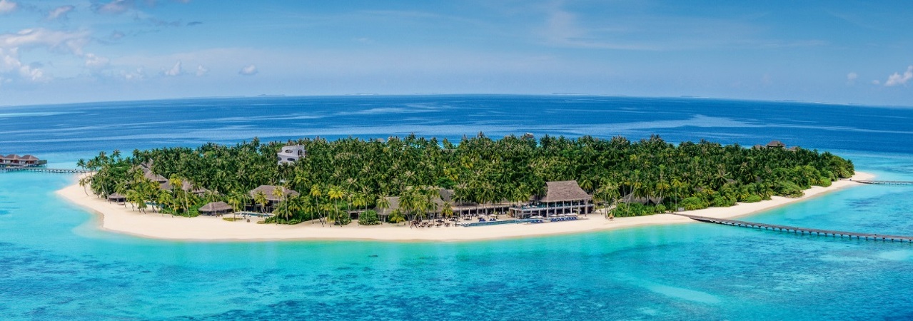 Velaa Private Island resort Maldives aerial