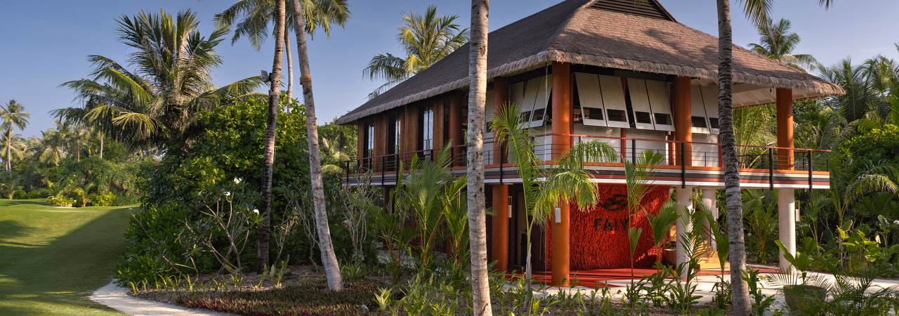 Velaa Private Island resort Maldives faiy restaurant exterior